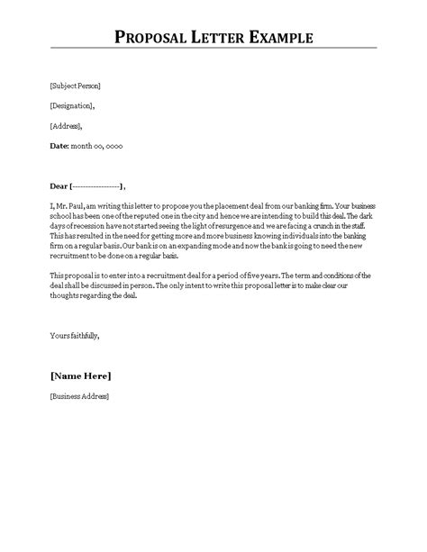 2021 Business Proposal Letter Fillable, Printable PDF