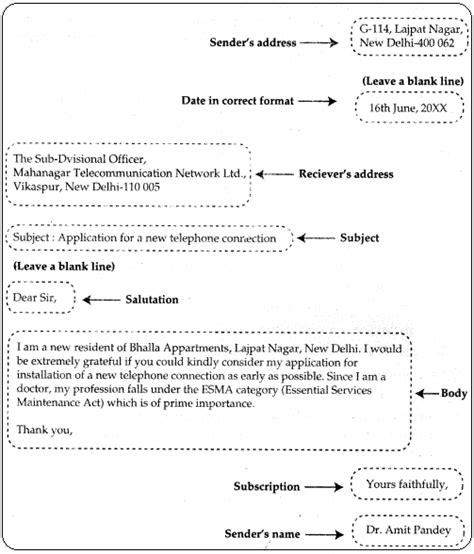 formal letter topics for class 10 with answers icse