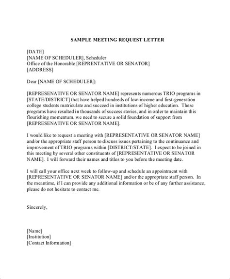 Formal Meeting Request Template