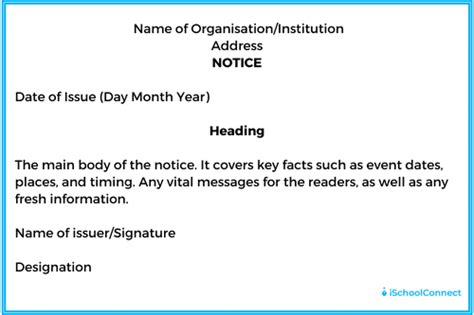 formal notice meaning