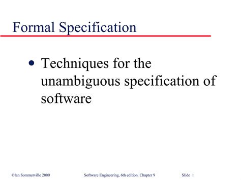 formal specification techniques in software engineering geeksforgeeks ppt
