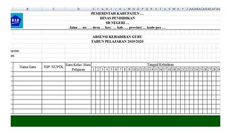 Contoh Absen Guru / Contoh Absen Guru Datang Dan Pulang Lektur - Format