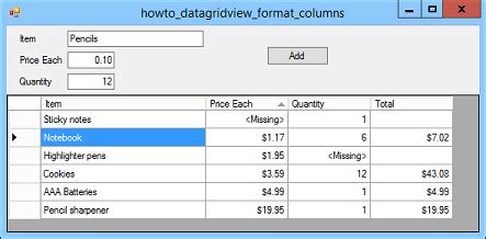 Format Column Datagridview C#