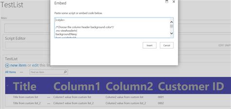 Format Column Headings In Sharepoint List