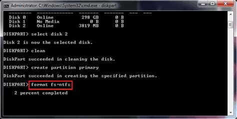 format flashdrive using cmd