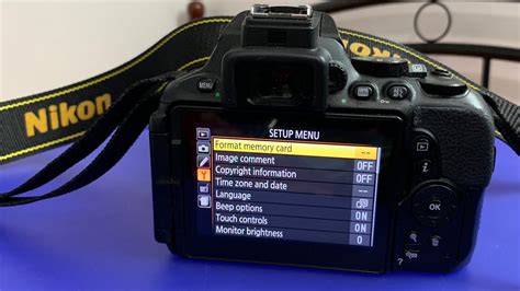 Format Memory Card Nikon D5600