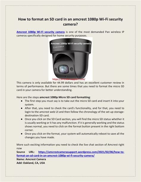 Format Sd Card For Amcrest Camera