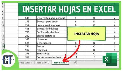 Tareas de informatica: Hojas de excel