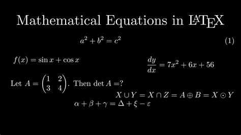 formatting equations in latex