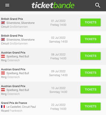 formel 1 tickets preise