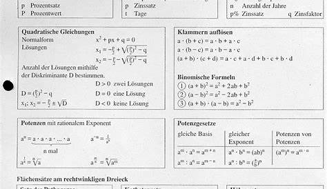 Mathe Formelsammlung - s123abs jimdo page!