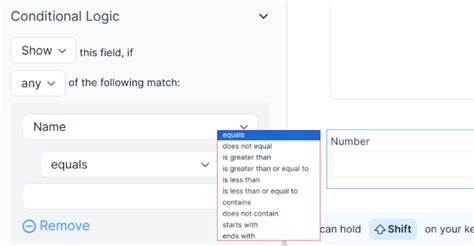 Formidable Forms Conditional Logic