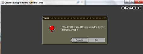 Forms Applet Not Started