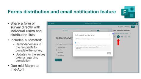 Forms Distribution And Email Notification Feature