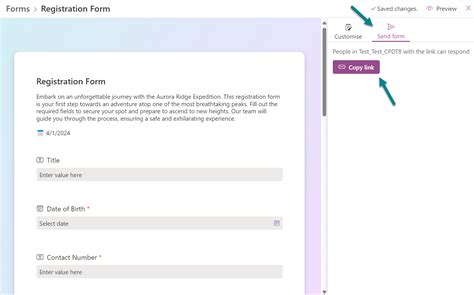 Forms Link To Sharepoint List