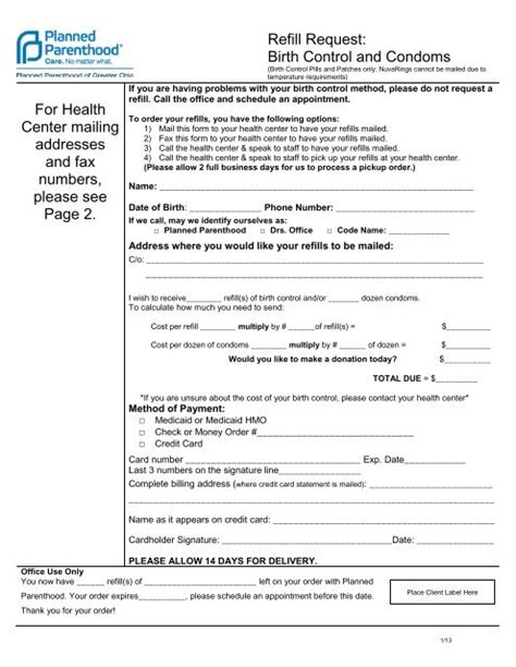 Forms Of Birth Control Planned Parenthood