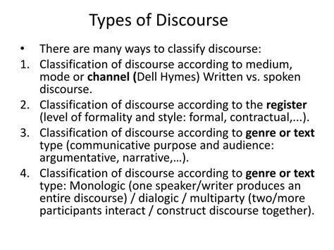 forms of discourse pdf