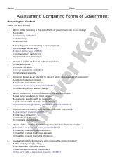 Forms Of Government Pdf Answer Key