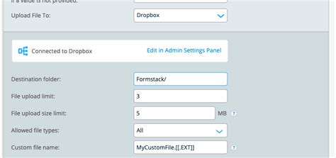 Formstack File Upload Limit