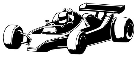 formula 1 car black and white