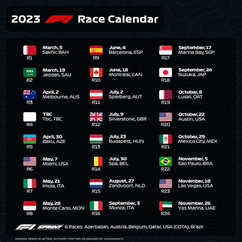 formula 1 schedule for 2023 races