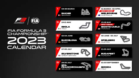 formula 3 calendar 2023