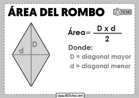 Formula del area del rombo ABC Fichas