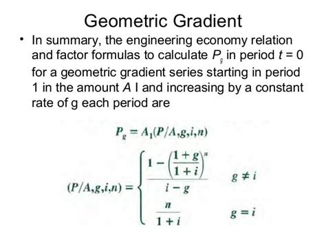 formula for arithmetic gradient