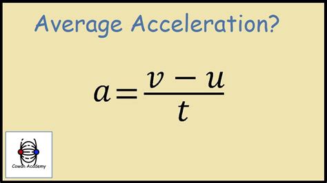 formula for calculating acceleration