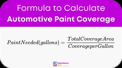 Formula For Calculating Paint Coverage