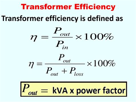 formula for transformer efficiency