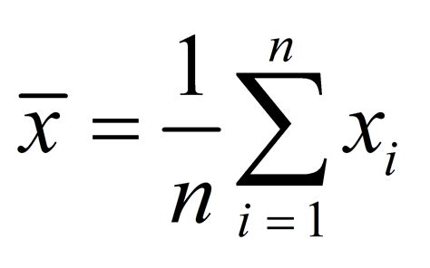 formula for x bar