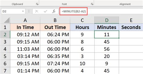 formula to calculate minutes