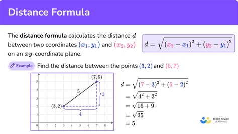formula to calculate the distance between two coordinates