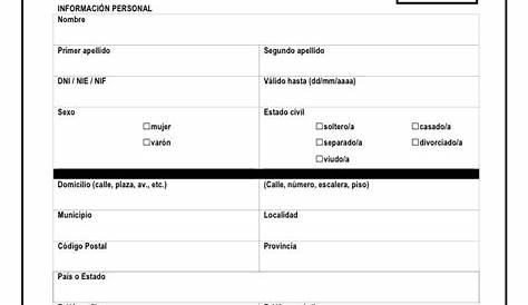 Ficha de datos personales » 【 Ejemplos, Plantillas 】Word, Excel, Canva