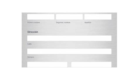 Formulario De Datos Personales