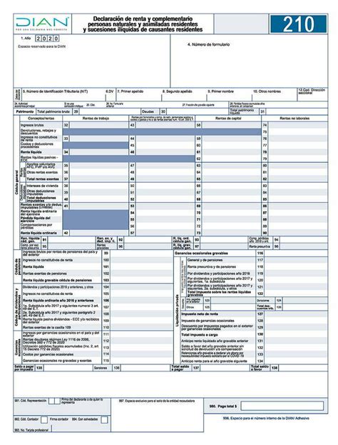 formulario 210 declaracion de renta 2022 pdf