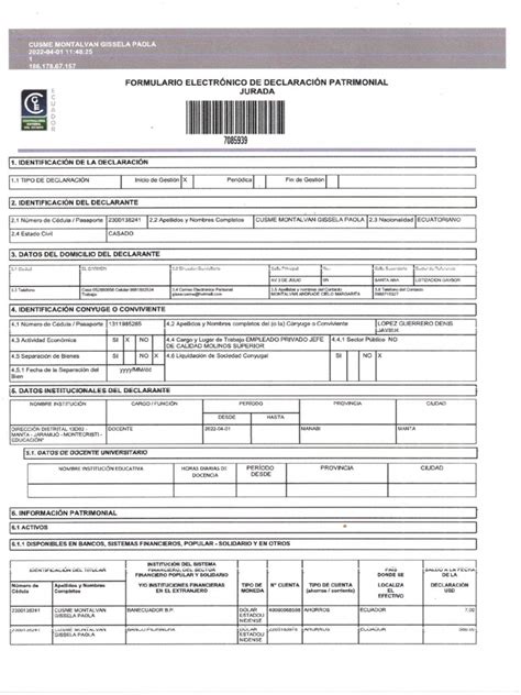 formulario de declaracion patrimonial