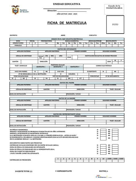 formulario de matriculas 2023