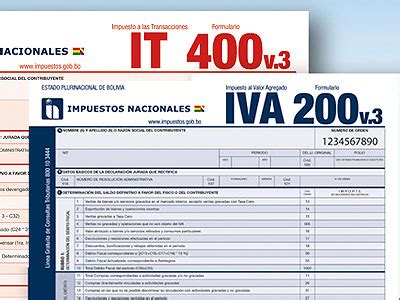 formularios impuestos nacionales bolivia