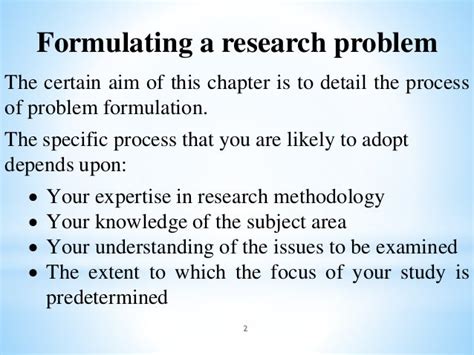 formulating and defining research problem slideshare