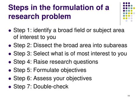 formulation of research problem example