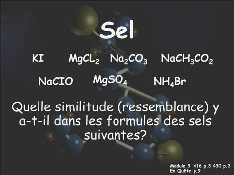 formule chimique du sel