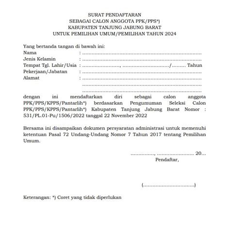 formulir pendaftaran ptps 2024
