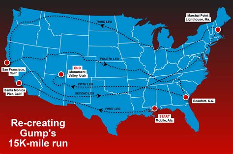 forrest gump run map