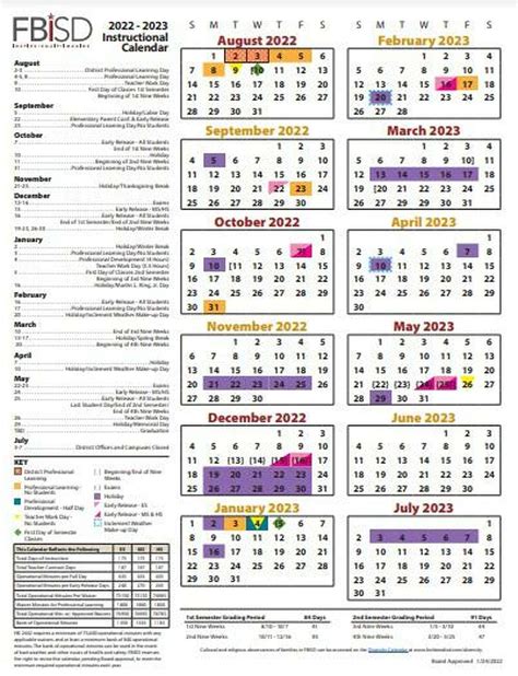 fort bend school calendar 2022 2023