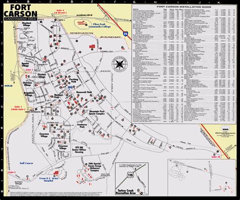 Fort Carson Map With Building Numbers