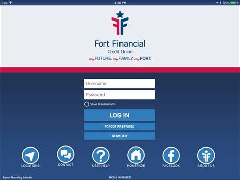 fort financial credit union login page
