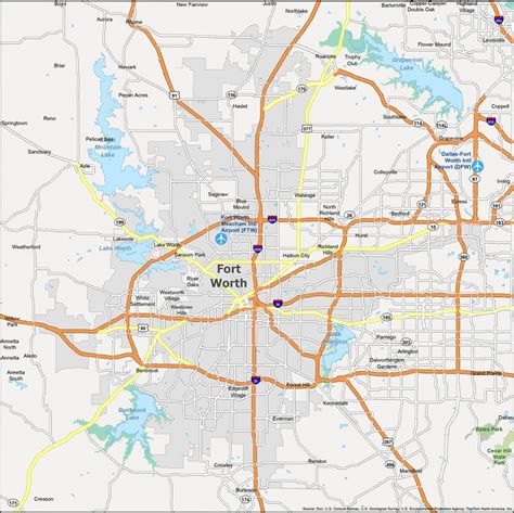 fort worth map