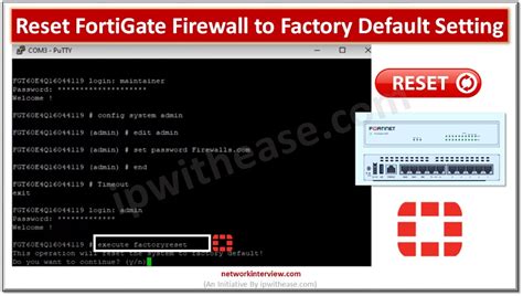 How to Reset a FortiGate Firewall to Factory Default YouTube